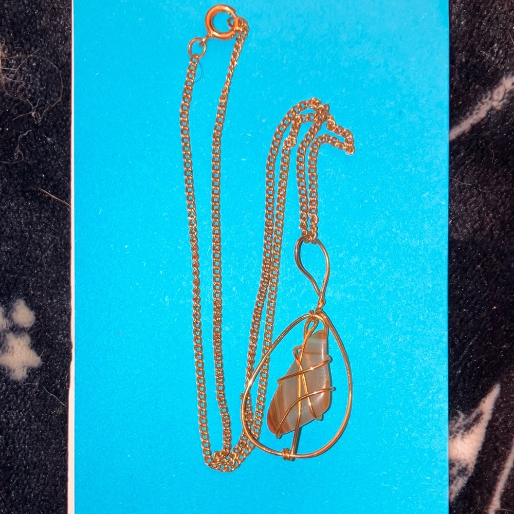 Handmade stone necklace